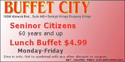 Lunch Buffet $4.99(60 years and up)