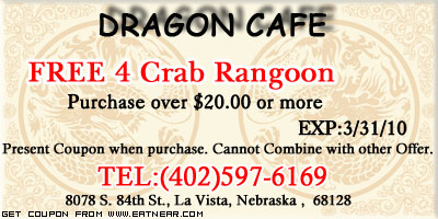 FREE 4 Crab Rangoon