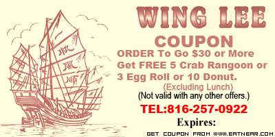 FREE 6 Crab Rangoon or 3 Egg Roll or 10 Donut