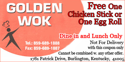 Free One Chicken Stick and One Egg Roll
